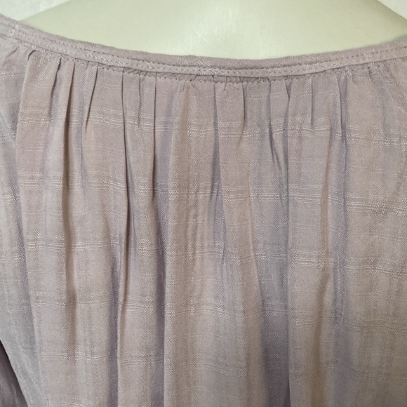 KNOX ROSE Women’s Button Down Blouse Plus Size 1X Balloon Sleeves Lavender NWOT - Picture 9 of 9